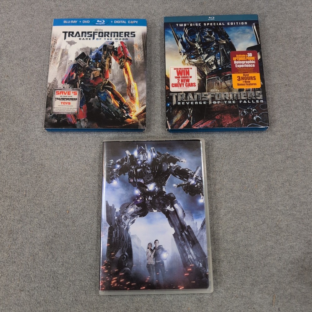 Transformers 3-Movie Collection Dark of the Moon Revenge of Fallen Blu-ray DVD - Picture 1 of 2